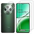 Lutree per OPPO Reno 12 F (4G/5G) / OPPO Reno 12 FS (4G/5G) Vetro Temperato, 2+2 Pezzi Pellicola Protettiva + Pellicola Fotocamera, Durezza 9H Anti-Graffio HD Senza Bolle Protezione Schermo