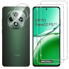 Lutree per OPPO Reno 12 F (4G/5G) / OPPO Reno 12 FS (4G/5G) Vetro Temperato, 2+2 Pezzi Pellicola Protettiva + Pellicola Fotocamera, Durezza 9H Anti-Graffio HD Senza Bolle Protezione Schermo