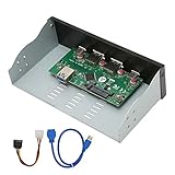 KOSDFOGE USB Front Panel Hub 10Gbps 2 USB A 2 USB C USB 3.1 Gen 2 4 Ports High Performance 5.25in Fr