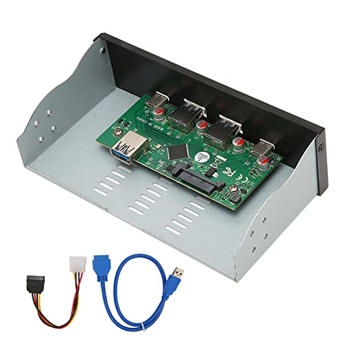 Kosdfoge Usb Front Panel Hub 10Gbps 2 Usb A 2 Usb C Usb 3.1 Gen 2 4 Ports High Performance 5.25In Front Panel Hub For Os X Pc, Supported For Windows,For Os X And For Linu #TOP13