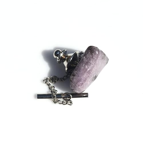 Custom Lepidolite Stone Tie Tack Handmade - Quantity of 1