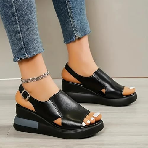 Womens Sport Sandals Summer Fashion Adjustable Straps Hook and Loop Womens Sandals Open Toe Casual Outdoor Sports Wedges4