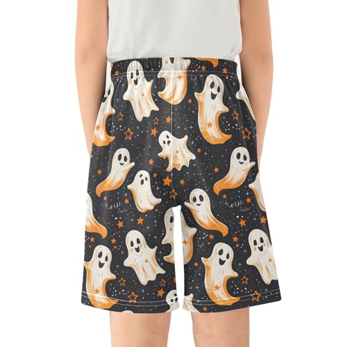 Halloween Ghost Space Short Pajama Pants Bottoms Soft Sleepwear with Pockets2