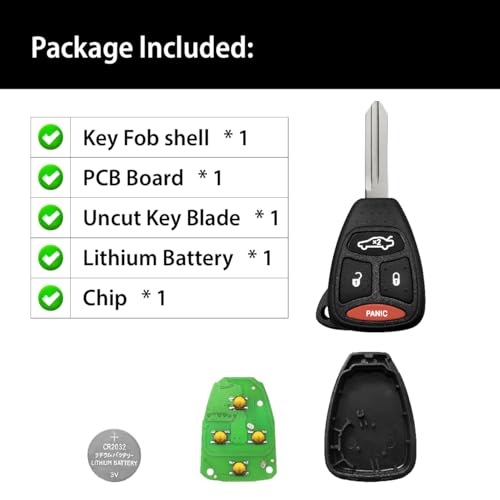 Car Key Fob Remote Keyless Entry Control KOBDT04A 315MHz 4 Button Replacement for 2005 2006 2007 2008 2009 2010 Chrysler 300 Aspen Dodge Charger Durango Magnum Jeep Commander Grand by Keylessbest - Image 6