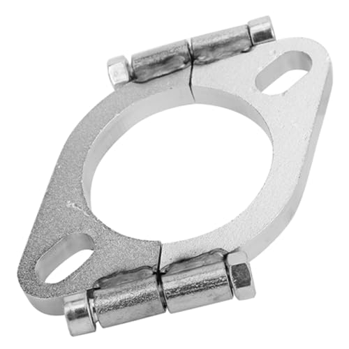 Brida de escape de acero inoxidable con diseño ovalado plano y partido de 63 mm