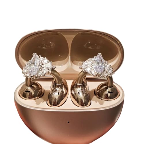 Rhinestone for Clip on Earbuds Open Ear, Elegant Zirconia Decorative Earphone Accessories, Removable Exquisite DIY Decoration