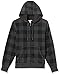 Amazon Essentials Felpa in Pile con Cappuccio e Zip Intera Uomo Standard, Carbone, Buffalo Plaid, M