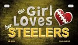 This Girl Loves Her Steelers Novelty Metal Motorcycle Plate MP-8034
