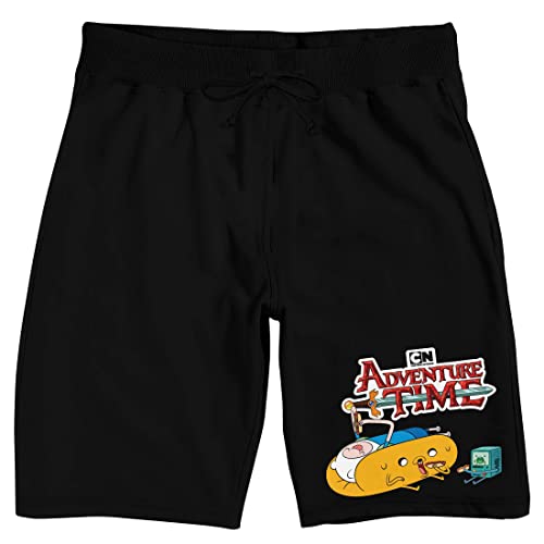 Adventure Time Jake Finn and BMO Men's Black Sleep Pajama Shorts