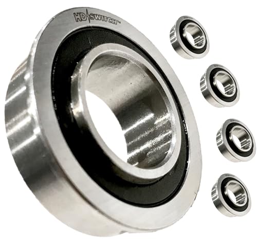HD Switch Front Wheel Bearing Bushing Conversion Kit fits John Deere LA100 L105 LA115 LA125 LA130 LA135 LA140 LA145 LA150 LA155 LA165 LA175 Premium Bearings & Heat Treated Washers w/Hardware & Hub Cap