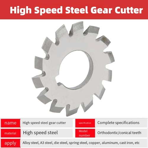 Eujgoov EUJGOOVWSO8C3GUTY600 8Pcs Gear Cutter High Speed Steel Milling Cutter 20° Pressure Angle Cutting Tool Industrial Supplies M1.5 5Mmx6Mm thumb #2