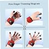 Ejercitador de Dedos Entrenador de Fuerza de Agarre 60lb Extensor de Dedos Banda de Resistencia para Dedos Fortalecedor de Mano Rojo 18x5 cm 4