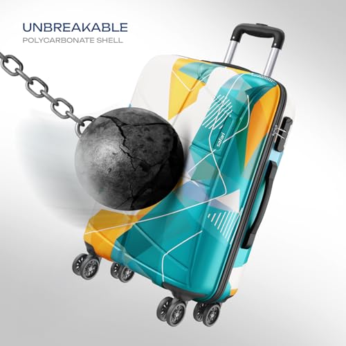 Image of Safari Luma Neo 8 Wheels 77cm Large Size Trolley Bag, Hard Case Printed Polycarbonate, 360 Degree Wheeling Checkin Luggage for Men & Women, Suitcase for Travel, Trolley Bags for Travel, Multicolour