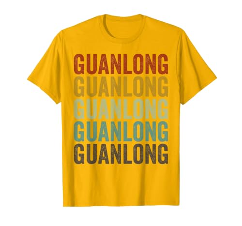 Guanlong Dinosaur Retro T-Shirt, Men, Golden Yellow, XX-Large