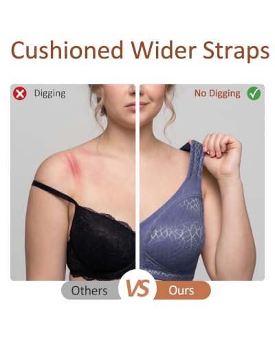 Image of Lemorosy Women's Plus Size Front Closure Posture Back Unlined Wireless Bra