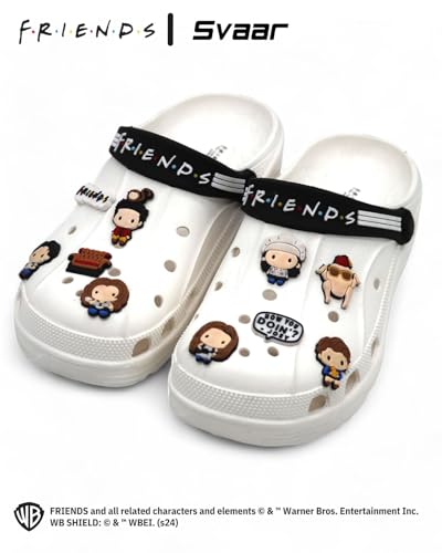 Image of SVAAR x Friends Men's Stylish Clogs with Authentic Friends Charms and Adjustable Back Strap