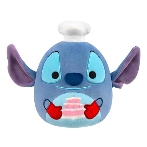 Squishmallows Original 8-Inch Disney Chef Stitch with Cake Plush