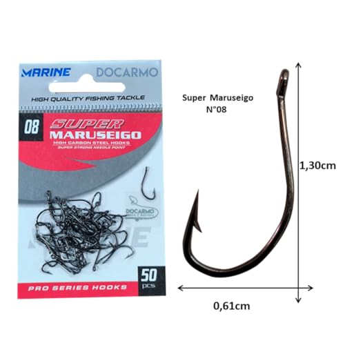 Marine Sports, Kit 150 Anzol Super Maruseigo N°06/08/10 Preto Black Marine