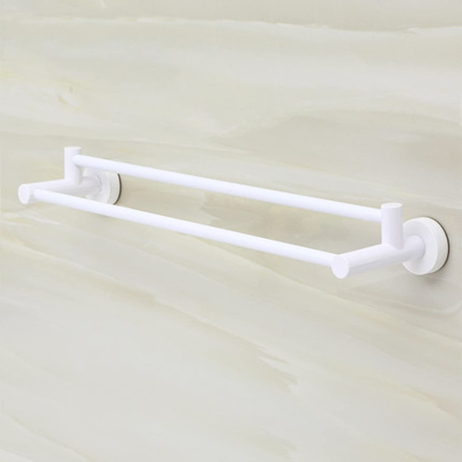 Porte-serviettes de bain blanc réutilisable pour suspendre sans trouer le carrelage