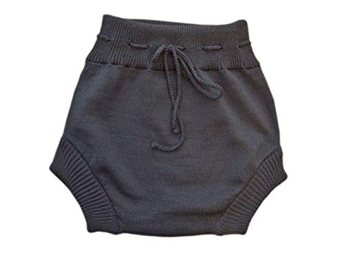 Tela de punto para pañales de lana merino 100% hecha a mano azul oscuro en talla grande