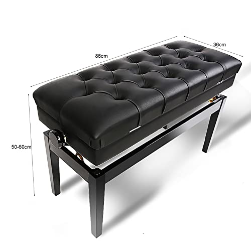 TEmkin Banc de Piano en Bois, Tabouret de Piano en Cuir Souple, tabourets de Clavier réglables en Hauteur de 10 cm, de Luxe et Pratiques, 86 x 36 x 50-60 cm - Les Beatles, Paul McCartney, John Lennon, RIngo Starr, George Harrison TEmkin Banc de Piano en Bois, Tabouret de Piano en Cuir Souple, tabourets de Clavier réglables en Hauteur de 10 cm, de Luxe et Pratiques, 86 x 36 x 50-60 cm – Image 3