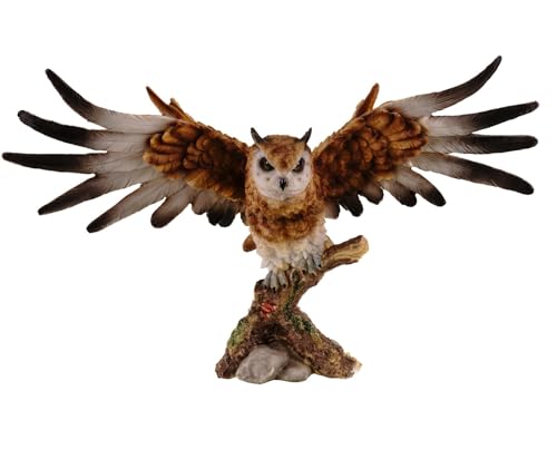 Kremers Schatzkiste Dekofigur Eule Braun Skulptur 38cm Deko Figur Vogel...