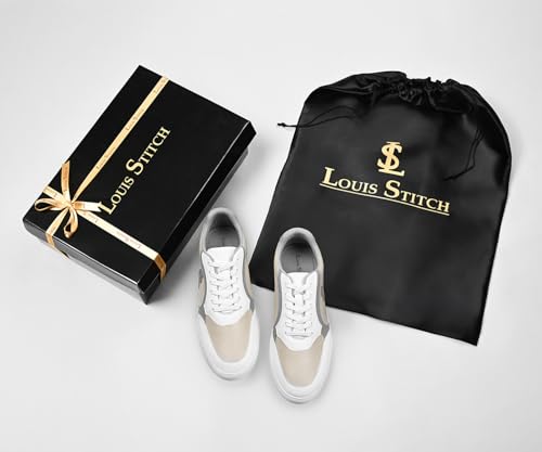 Image of LOUIS STITCH Men's Casual Lightweight Lace-Up Sneakers for Men| Cushioned Comfort | TPR Sole | Lightweight & Comfortable Casual Lace-Up Shoes | LSP-SNK-AVI-Low Top Sneakers