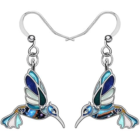 Pendientes de colibrí esmaltados para mujer y niña Cover