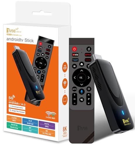4K Ultra HD Smart TV Stick HDR Streaming Device Google Assistant Voice Control Chromecast Built-In Dolby Audio Wi-Fi TV Dongle HDMI Media Player Portable Streaming Stick
