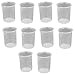 Aexit 50mL PP gauge Volumetric Measuring Cup Container Laboratory Beaker Clear 2pcs