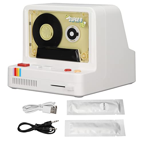 Tape Retro Bluetooth Speaker, 33Ft Stereo, Supports Memory Cards, Portable Cassette Recorder For Travel (White) #TOP6