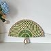 Tuygn Natural Grass Hand Fan Comfortable Grip Hand-Woven Straw Fan for Fashionable Wall Art
