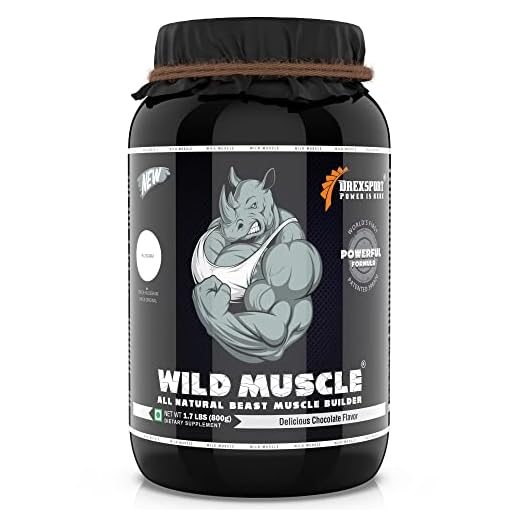 DREXSPORT - Wild Muscle - All Natural Lean Mass Gainer Protein Powder (Whey Proteins + Creatine + Amino) - 1Kg (Chocolate)