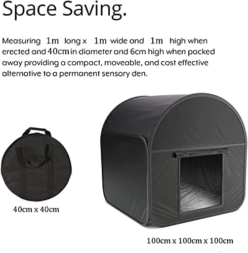 RHTrading 1 x Premium Pop-up Sensory Den Blackout Tent for Special Educational Needs such as Autism, ASD & ADHD with Travel Carry Bag