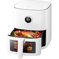 Xiaomi Smart Air Fryer Pro 4L, Friggitrice ad Aria con Vetro Trasparente, Display OLED, Cestello...