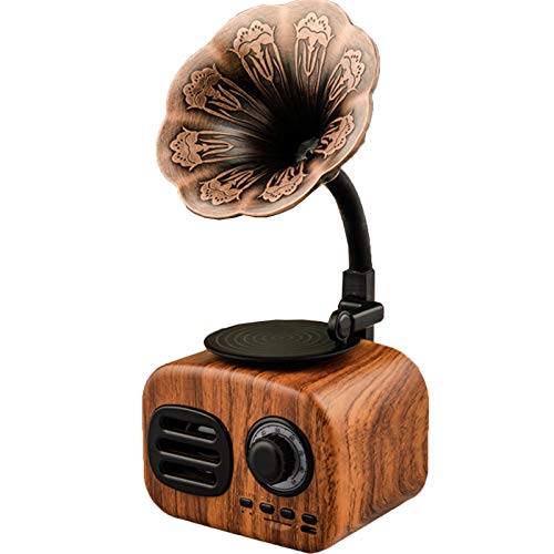 Ornements de Gramophone Vintage, Haut-parleurs créatifs, Tourne-Disque avec Haut-Parleur Bluetooth en cuivre et Caisson… - Les Beatles, Paul McCartney, John Lennon, RIngo Starr, George Harrison Ornements de Gramophone Vintage, Haut-parleurs créatifs, Tourne-Disque avec Haut-Parleur Bluetooth en cuivre et Caisson…