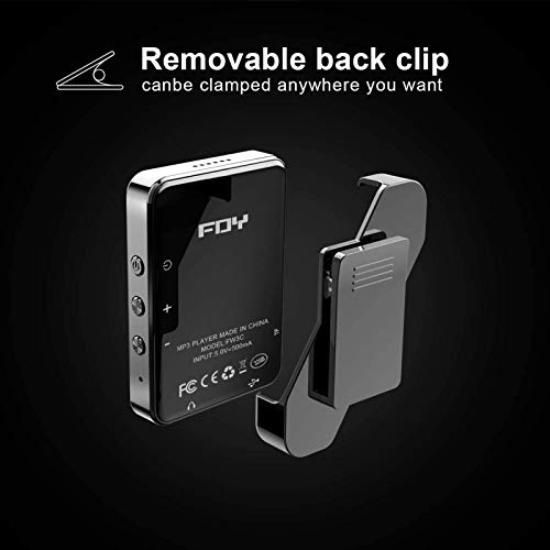 Fdy Mp3 Player, Mp3 Player With Bluetooth5.0, 32Gb Portable Music Player With Fm Radio/Recorder, Hifi Lossless Sound Quality, 2.4Inch Touch Screen Mini Mp3 Player For Running, Expandable 128Gb Tf #TOP4