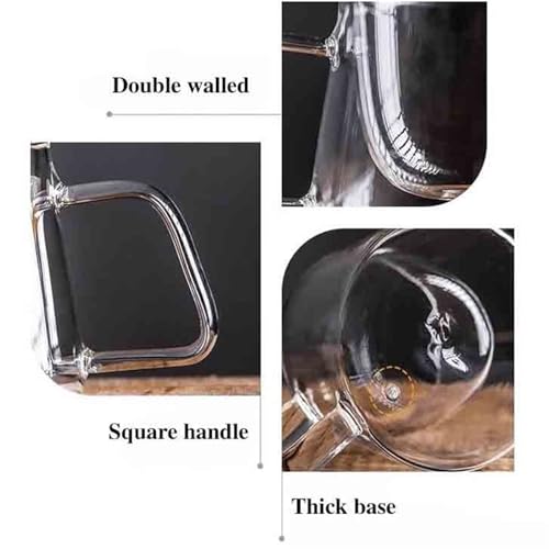 Tazas de café vidrio para expreso capuchino y vasos de agua multiuso 4