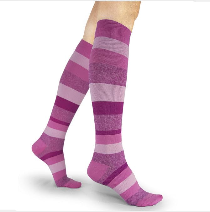 Image of SIGVARIS Women's Microfiber Patterns 143 Calf High Compression Socks 15-20mmHg
