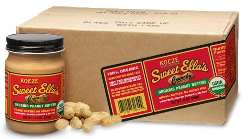 Mantequilla de Maní Orgánica Crujiente Sweet Ella's (12.5 oz) - Pack de 6