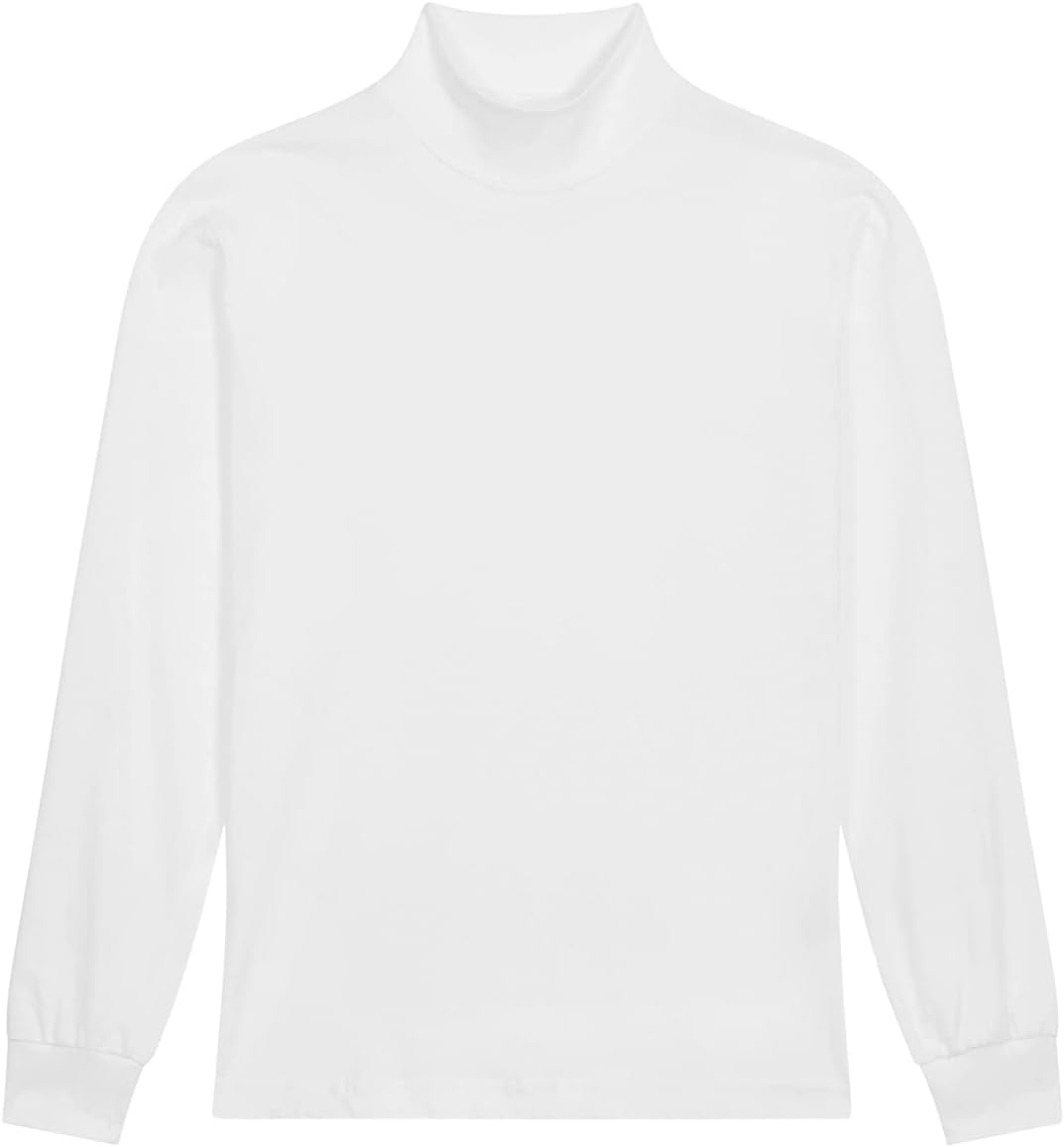 Enkalda Men's Premium Heavyweight Long Sleeve Mock Neck T-Shirt