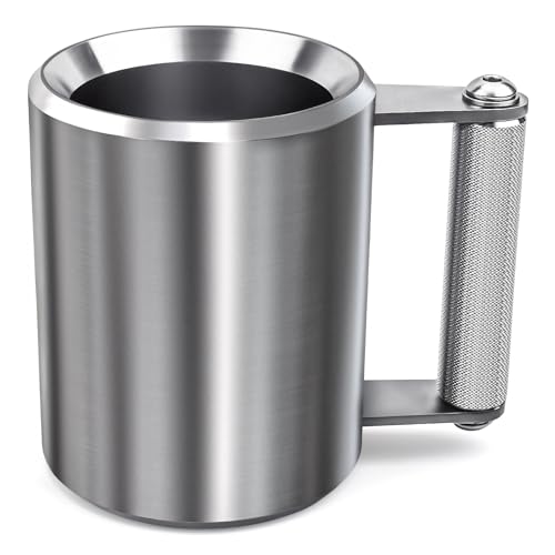 Gdsinstna Taza pesada, taza de acero inoxidable de 22 libras/10 kg, con mancuernas súper pesadas, taza deportiva, gimnasio, ejercicio, regalo para amantes del café