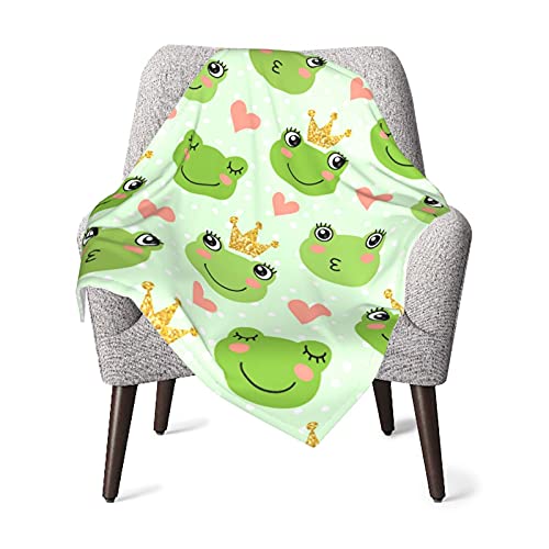 Duduho Cute Frogs Prince Baby Blankets Soft