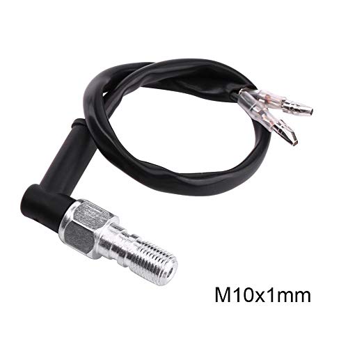 Image of Universal Hydraulic Brake Light Switch - M10x1 Hollow Banjo Bolt, Leak-Proof Aluminum, Fits Motorcycle Scooter Dirt Bike ATV, Pressure Activated Brake Switch for Rear Tail Lights