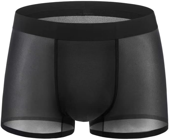 Mens Ice Silk Mesh Breathable Underwear,Sexy Panties Absorbent Soft 3D Ultra Thin Comfortable Men Boxer Briefs - Image 5