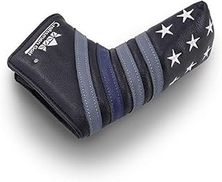 CRAFTSMAN GOLF Blue Strips Golf Putter Blade Head Cover Headcover Magnetic Closure