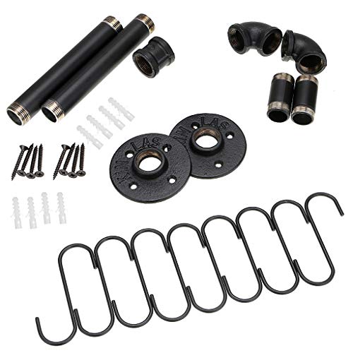 SUMNACON - Barra da cucina vintage con 8 ganci