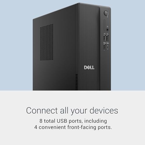 Image of Dell Slim DS1265 AMD Desktop - AMD Ryzen 5 150 Processor, AMD Radeon 660M, 16GB DDR5 4800MT /s Memory, 512GB M.2 SSD, Dell Wired Keyboard and Mouse, Windows Home 11, Basic Onsite Service.