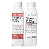 MEJOR GOMA PARA MOLDES: Relación de mezcla: 1: 1 (tanto por volumen como por peso), se endurece a temperatura ambiente, Los moldes hechos con R PRO TECH 33 duran mucho tiempo y son excelentes para colar resinas, ceras, yesos, cementos y otros materiales. Se utiliza principalmente en el sector de la orfebrería profesional.