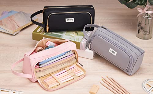 KALIDI Federmäppchen, Etui Große Kapazität 2 Fach Federtaschen Unisex Mäppchen Stiftetasche Bleistift Beutel Federmappe Schulsachen Pencil Case mit Tragegriff für Schule Büro Mädchen Damen Student